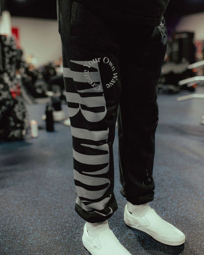 Triton Sweatpants (Black Acid Wash)