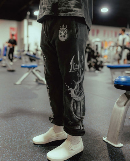 Triton Sweatpants (Black Acid Wash)