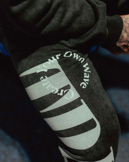Triton Sweatpants (Black Acid Wash)