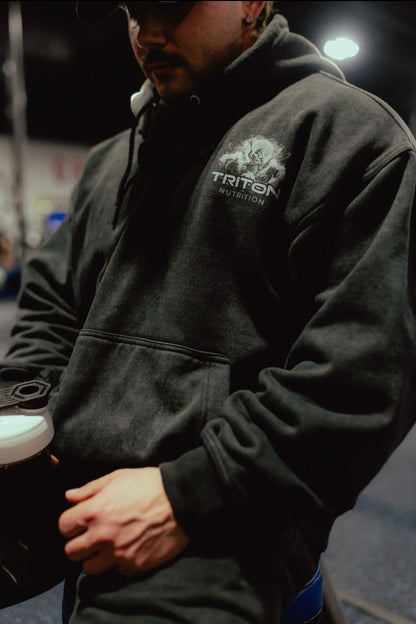 Heavyweight Triton Hoodie (Black Acid Wash)