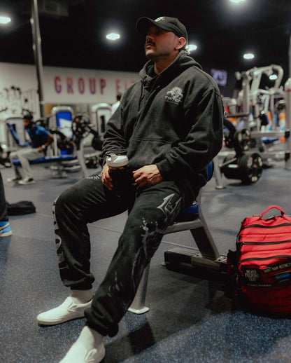Heavyweight Triton Hoodie (Black Acid Wash)